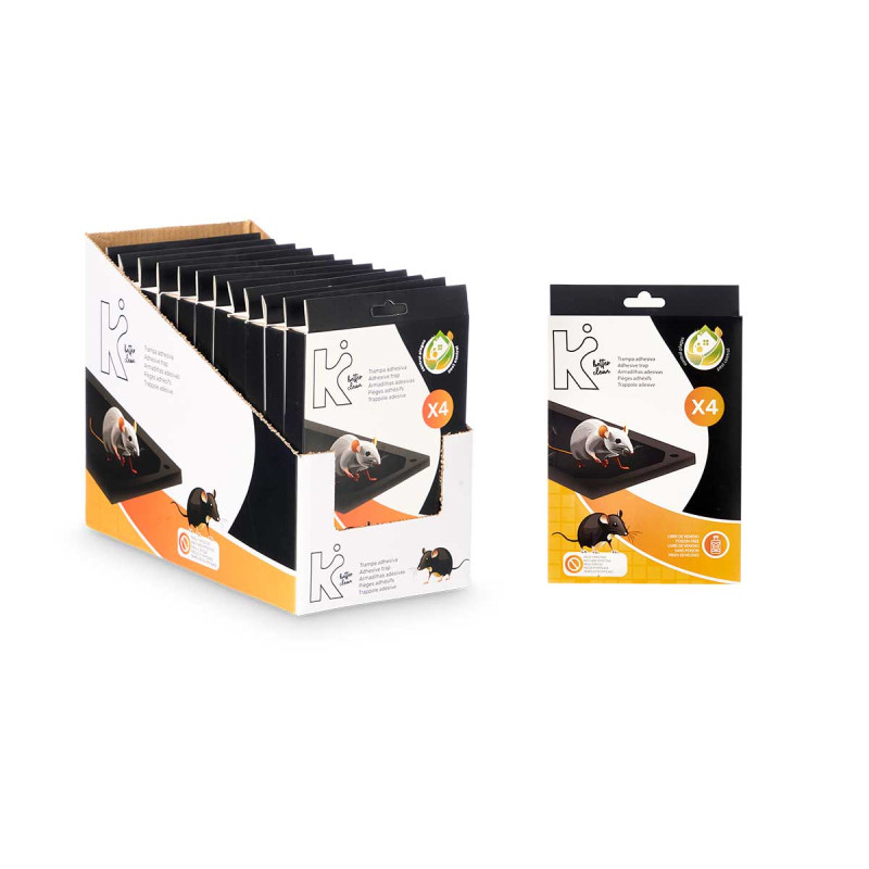 SET 4 ADHESIVE MOUSE TRAP