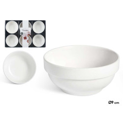 SET 6 BOLS PORCELAINE BLANC APERITIF 9CM