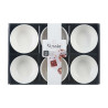 CONJ 6 TAÇAS PORCELANA BRANCA APERITIVO 9CM