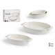 SET 6 OVAL BAKING PLATE CLOSED HANDLE