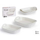 SET 2 RECTANGULAR BAKING PLATE OPEN HANDLE