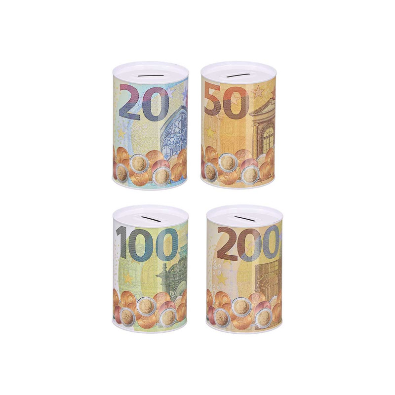 TIRELIRE MÉTAL BILLET MOYENNE ASS 4