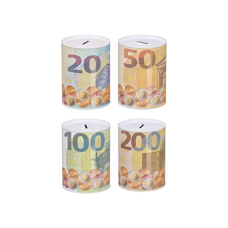 TIRELIRE TÃ”LE BILLET GRAND ASSORT 4