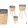 SET 3 MACETERO MAIZ PATAS CLARO BORDE NEGRO