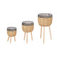 SET 3 VASI CORN DARK GAMBE BORDO NERO