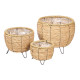 SET 3 MACETERO BAJO MAIZ OSCURO