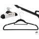 ENSEMBLE 20 CINTRES PLASTIQUE NOIRS