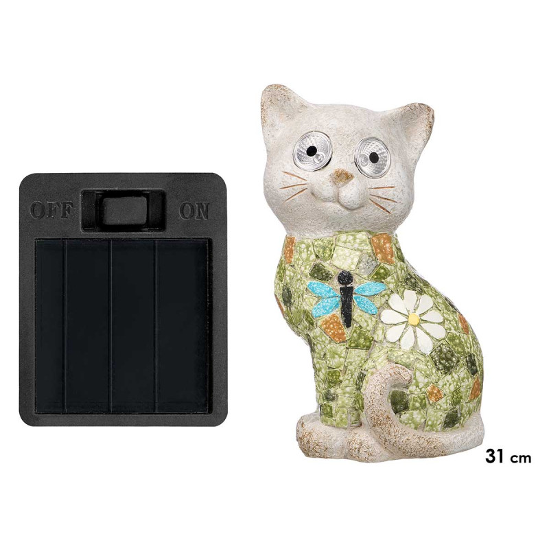 FIGURA SOLAR RESINA GATO
