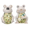 FIGURINE SOLAIRE RÉSINE GRENOUILLE