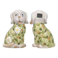 FIGURA SOLAR RESINA PERRO