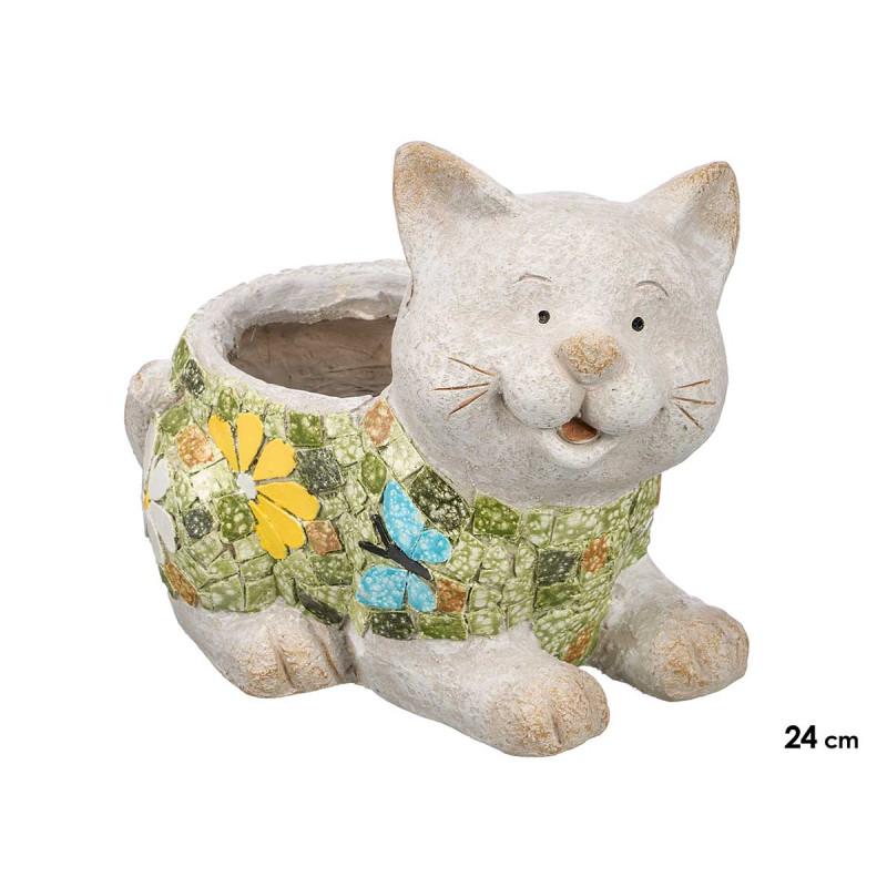 FIGURA VASO RESINA GATTO