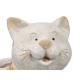 FIGURINE POT FLEURS RÉSINE CHAT