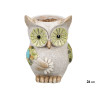 FIGURINE POT FLEURS RÉSINE HIBOU