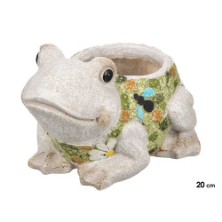 FIGURA VASO RANA RESINA