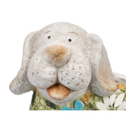 FIGURINE POT RÉSINE CHIEN