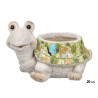 FIGURINE POT FLEURS RÉSINE TORTUE