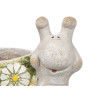 FIGURINE POT FLEURS RÉSINE ESCARGOT