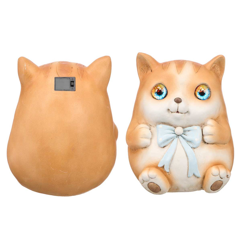 FIGURA SOLAR RESINA GATO LAZO