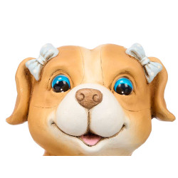 SOLAR RESIN DOG RIBBONS FIGURE