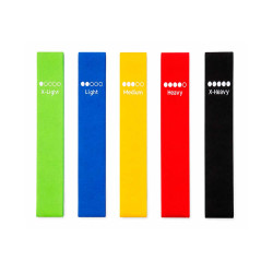 SET 5 ELASTIC BANDS ASSORTED 5 COLORS