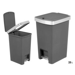 BALDE DO LIXO PEDAL CINZENTO 25L