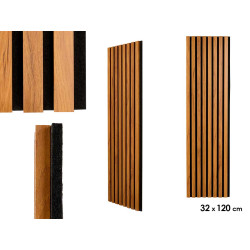 DECORATIVE DARK MDF WALL MURAL 120X32CM