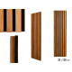 MUR DÉCORATIF MDF FONCÉ 120X32CM