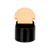 BLACK SEMICIRCULAR SALT SHAKER WITH LID