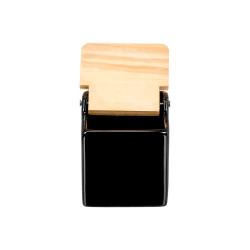 SALERO NEGRO CUADRADO CON TAPA