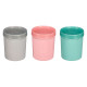 BARATTOLO PLASTICA ALTO ASSORT 3 COL COPERCHIO TRA