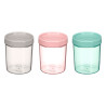 BARATTOLO PLASTICA ALTO COPERCHIO MISTO 3 COL TRAS