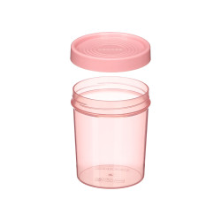 BARATTOLO PLASTICA ALTO COPERCHIO MISTO 3 COL TRAS