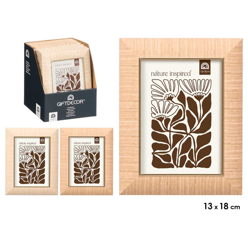 PHOTO FRAME GOLDEN EDGE ASRT 2 13X18CM