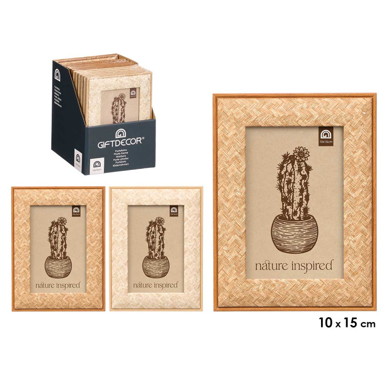 CADRE PHOTO FINITION TRESSÉE ASSORTI 2 10X15CM