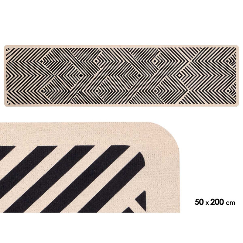 TAPPETO CUCINA MOTIVO PIED DE POULE 50X200CM