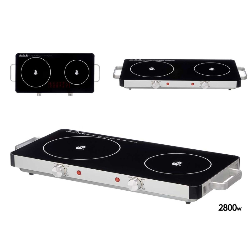 PLACA COCINA INFRARROJO ASAS DOBLE 2800W
