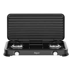 HORNILLO DOBLE GAS NEGRO 58X28CM