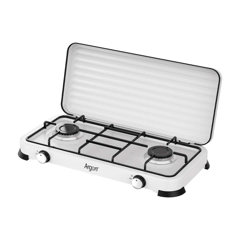 HORNILLO DOBLE GAS BLANCO 58X28CM