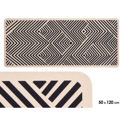 TAPPETO CUCINA MOTIVO PIED DE POULE 50X120CM