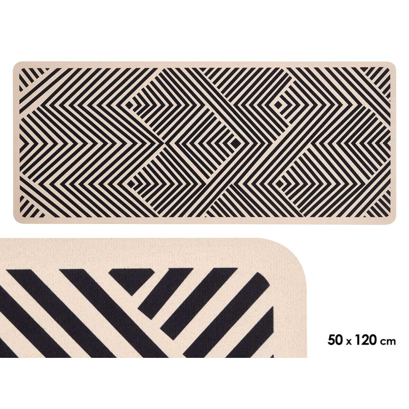 TAPIS CUISINE MOTIF CHEVRON 50X120CM