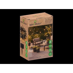 STRISCIA LUCE SOLARE 8 M 100 LED LUCE CALDA