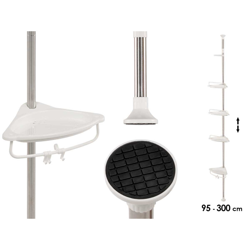 ESTANTERIA EXTENSIBLE 4 BALDAS PLASTICO 95 300CM