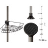4 TIER EXTENDABLE SHOWER SHELF 95 305CM