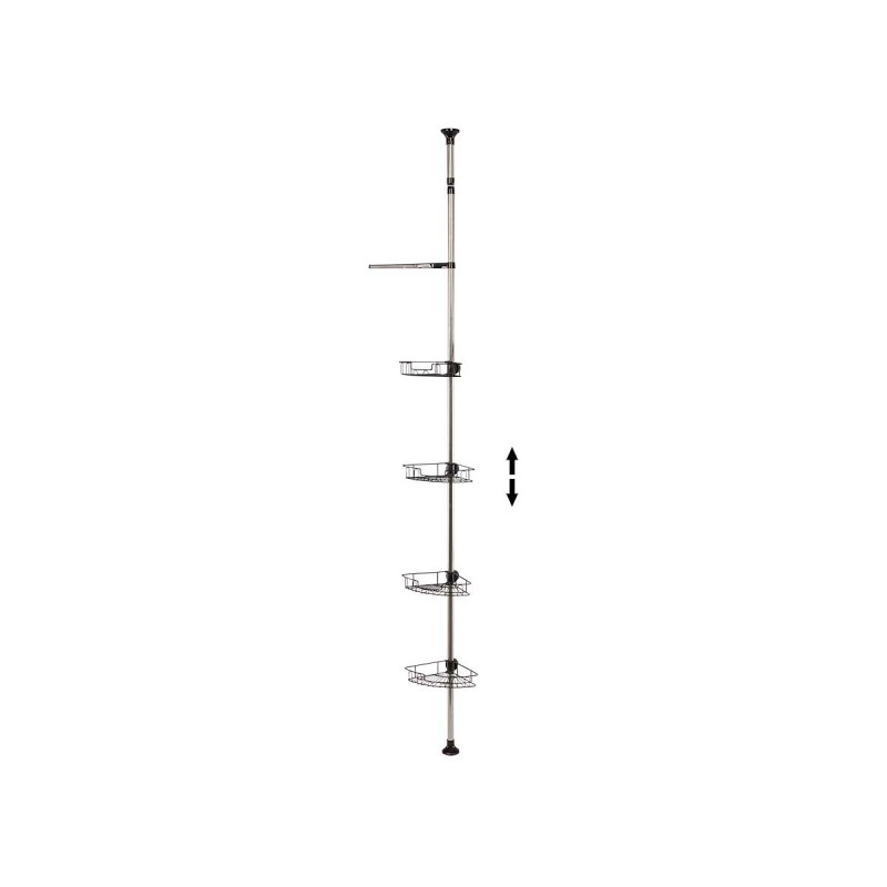 4 TIER EXTENDABLE SHOWER SHELF 95 305CM