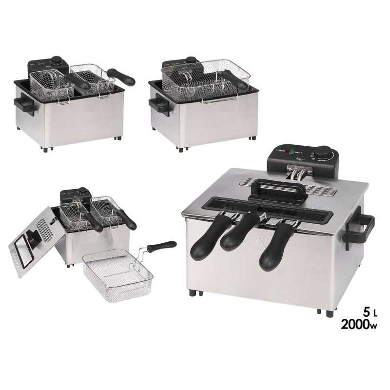 FRITADEIRA DUPLA METAL 5L 2000W