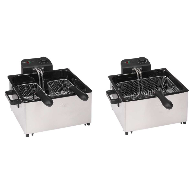 FREIDORA METAL DOBLE 5L 2000W