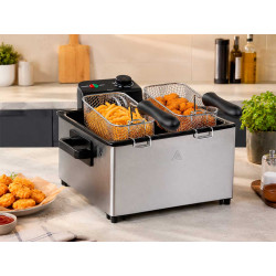 FREIDORA METAL DOBLE 5L 2000W