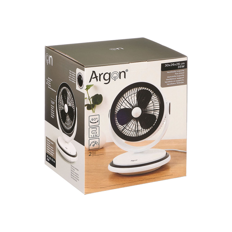 VENTILATEUR OSCILLANT SUPPORT BICOLORE 35W