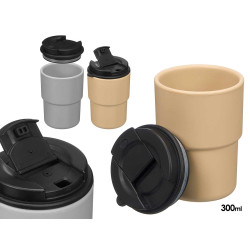 CHÁVENA TAMPA CREME CINZA SORT 300ML
