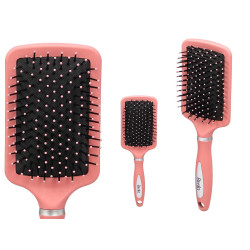 RECTANGULAR HAIR BRUSH SALMON